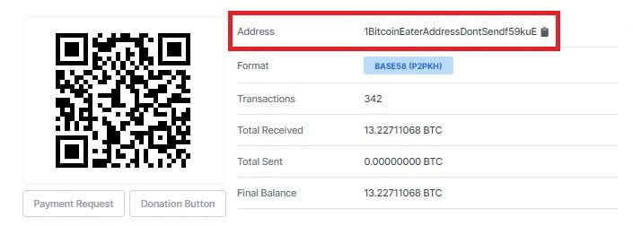 Address Bitcoin Eater