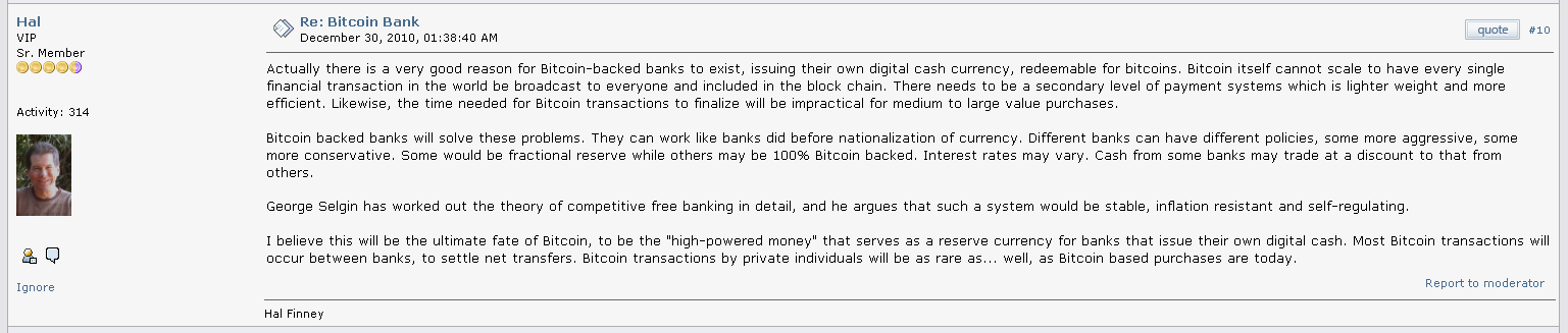 Hal Finney Tentang Bitcoin sebagai mata uang