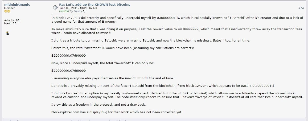 Posting Midnightmagic di forum bitcointalk